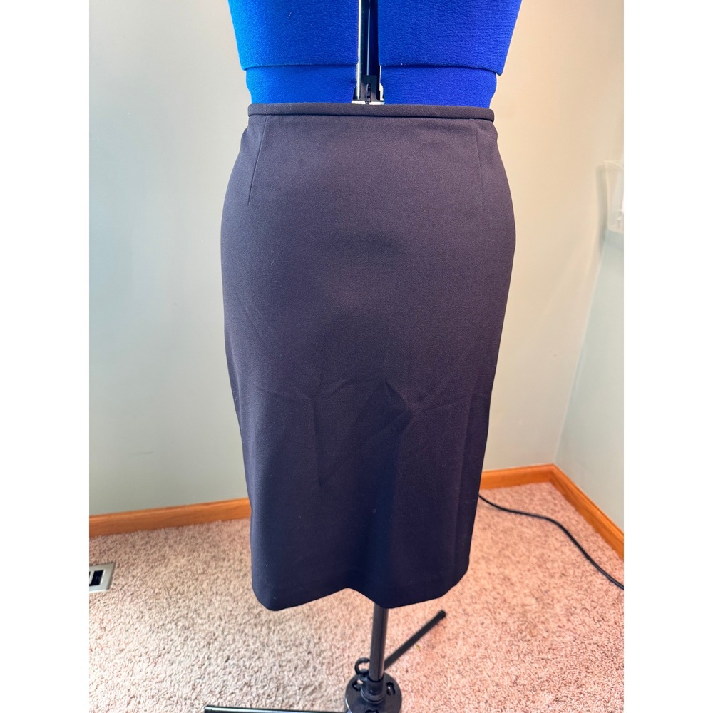 Calvin Klein Womens Black Pencil Skirt Petite 12P T8USC140 Lined Career Wear